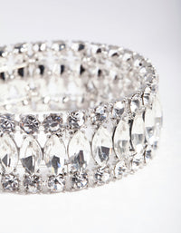 Silver Marquise Stone Stretch Bracelet - link has visual effect only