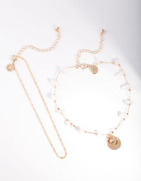 Gold Sun Rose Quartz Choker Pack - link has visual effect only