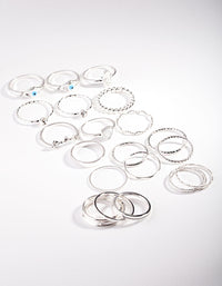 Silver Layered Symbol Ring 24-Pack - link has visual effect only