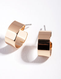 Gold Thick Micro Hoop Earrings - link has visual effect only