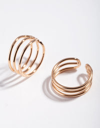 Gold Triple Line Ear Cuff Pack - link has visual effect only