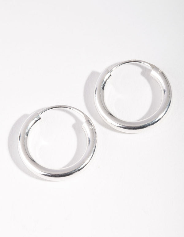 Sterling Silver 18mm Chubby Hoop Earrings