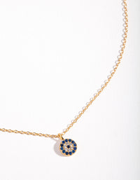 Gold Plated Sterling Silver Evil Eye Disc Necklace - link has visual effect only