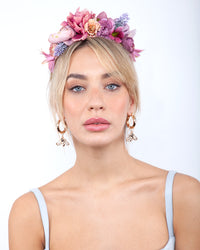 Multicoloured Flower Fabric Headband - link has visual effect only