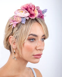 Multicoloured Flower Fabric Headband - link has visual effect only