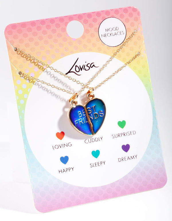 Kids Mood Heart BFF Necklace Pack