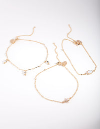 Gold Celestial Star Bracelet & Anklet Pack - link has visual effect only