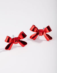 Shiny Bow Stud Earrings - link has visual effect only