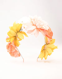 Multi Colour Large Flower Headband - link has visual effect only