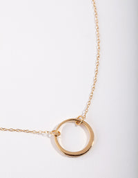 Gold Plated Sterling Silver Open Circle Necklace - link has visual effect only