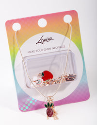 Kids Rose Gold Make Your Own Fruit Necklace Giftbox - link has visual effect only