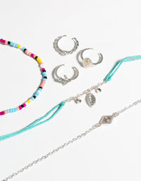 Silver Rainbow Toe & Anklet Set - link has visual effect only