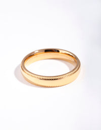 Gold Plated Surgical Steel Simple Band Ring - link has visual effect only