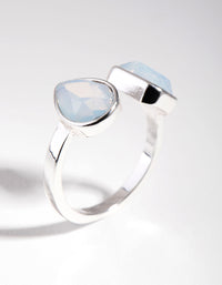 Silver Open Centre Stone Ring - link has visual effect only