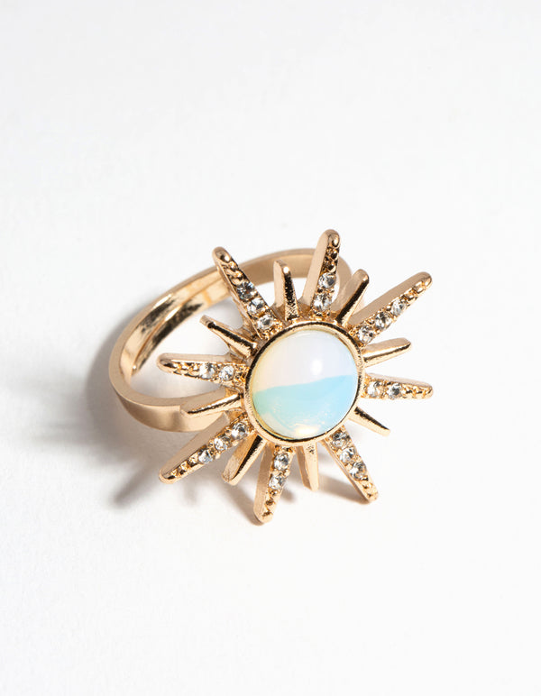 Gold Sun Beam Ring