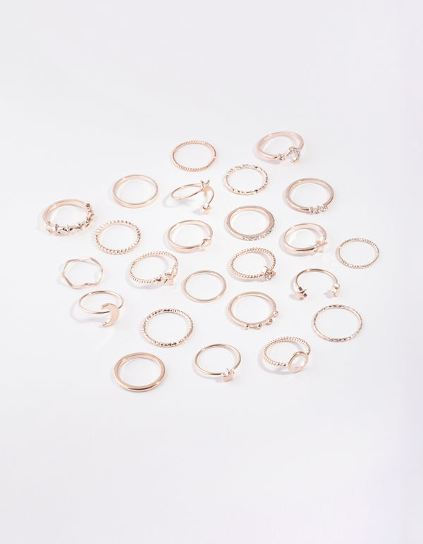 Rose Gold Celestial Ring 24-Pack