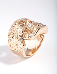 Gold Ornate Skull Ring - link has visual effect only