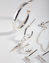 Silver Hoop & Diamante Pack Earring - link has visual effect only