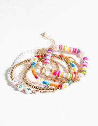 Gold Joyful Multi 6-Pack Bracelet - link has visual effect only