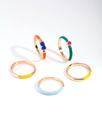 Gold Matte Bright Rings 5-Pack - link has visual effect only