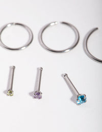 Rhodium Graduating Cubic Zirconia 6-Pack - link has visual effect only