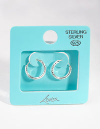 14mm Diamond Cut Hoop Earrings - link has visual effect only