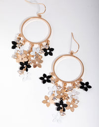 Gold Cascade Flower Drop Earrings - link has visual effect only