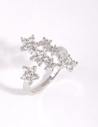 Rhodium Crystal Star Ring - link has visual effect only