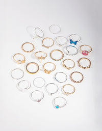 Mixed Metals Dolphin Rings 24-Pack - link has visual effect only