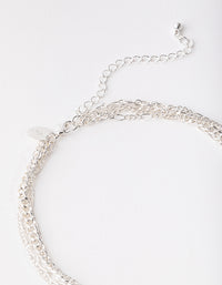 Silver Mix Chain Cross 4-row Necklace - link has visual effect only