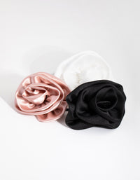 Fabric Rose Pack Hair Ties - link has visual effect only