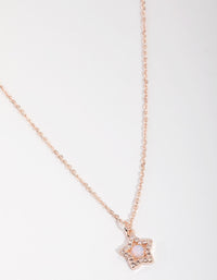 Rose Gold Plated Diamante Star Necklace - link has visual effect only