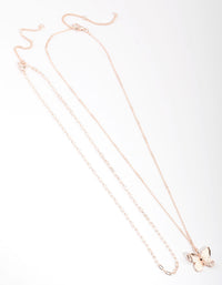 Rose Gold Plated Butterfly Necklace - link has visual effect only