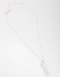 Real Silver Plated Moonstone Shard Necklace - link has visual effect only