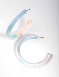 Acrylic 3-Tone Hoop Earrings - link has visual effect only