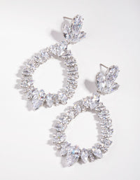 Silver Large Diamante Pear Drop - link has visual effect only