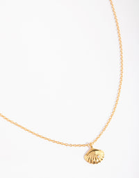 Gold Plated Sterling Silver Diamante 3D Shell Necklace - link has visual effect only