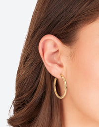 Gold Plated Large Hoop Earrings - link has visual effect only