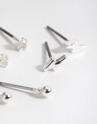 Silver Bolt & Diamante Earrings - link has visual effect only