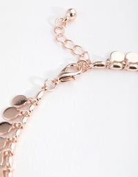 Rose Gold Jingle Circle Disc Anklet - link has visual effect only