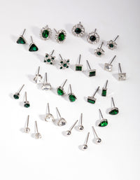 Rhodium Geometric Shape 16-Pack Earring - link has visual effect only