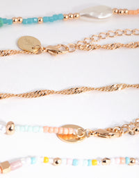 Gold Bead & Pearl Choker Pack - link has visual effect only