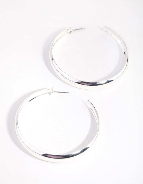 Silver 60mm Hoop Earrings