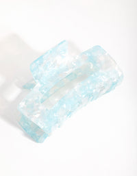 Acrylic Blue Shell Rectangle Claw Clip - link has visual effect only