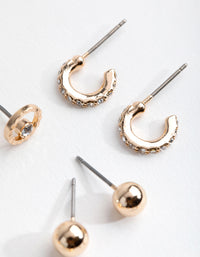 Gold Mini Hoop & Stud 8-Pack Earring - link has visual effect only