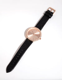 Rose Gold Diamante Snake Strap Watch - link has visual effect only