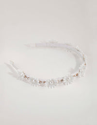 Beaded Flower Detail Alice Band - link has visual effect only