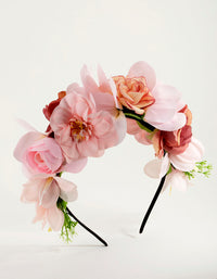 Blush Floral Crown Headband - link has visual effect only