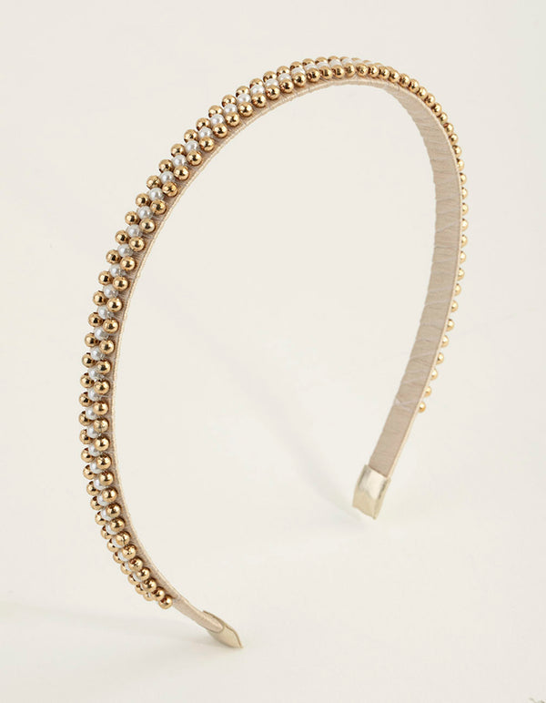 Micro Pearl Beaded Alice Band