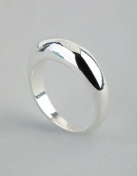 Silver Plated Brass Rounded Ring - link has visual effect only